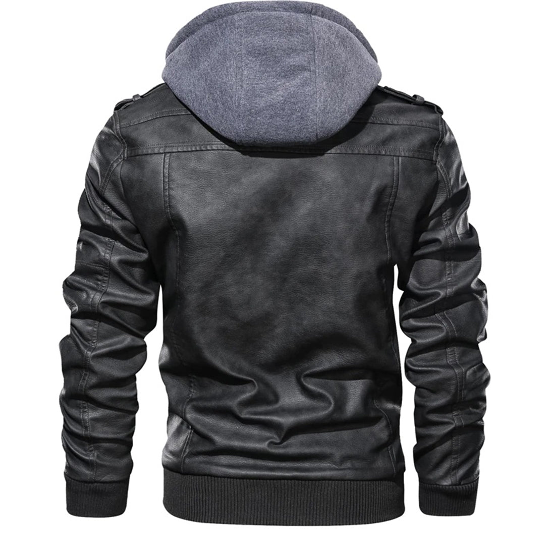 Legolas - Bequeme Lederjacke mit Kapuze für Herren