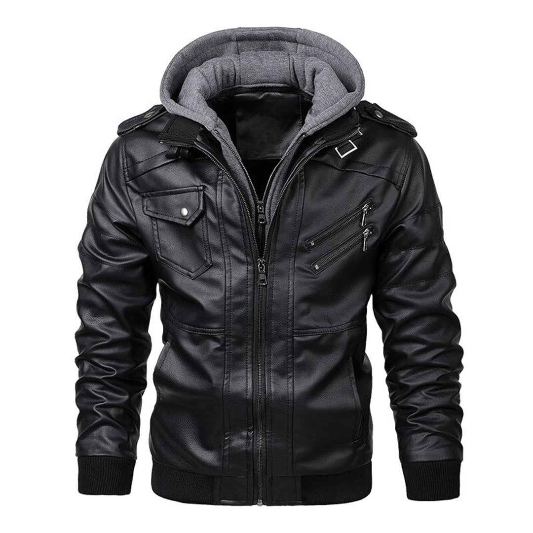 Legolas - Bequeme Lederjacke mit Kapuze für Herren