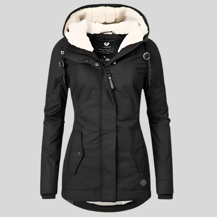 Dixie - Warme Frauen Regenjacke mit Kapuze