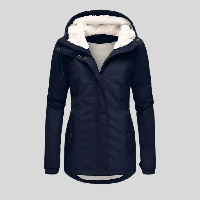 Dixie - Warme Frauen Regenjacke mit Kapuze
