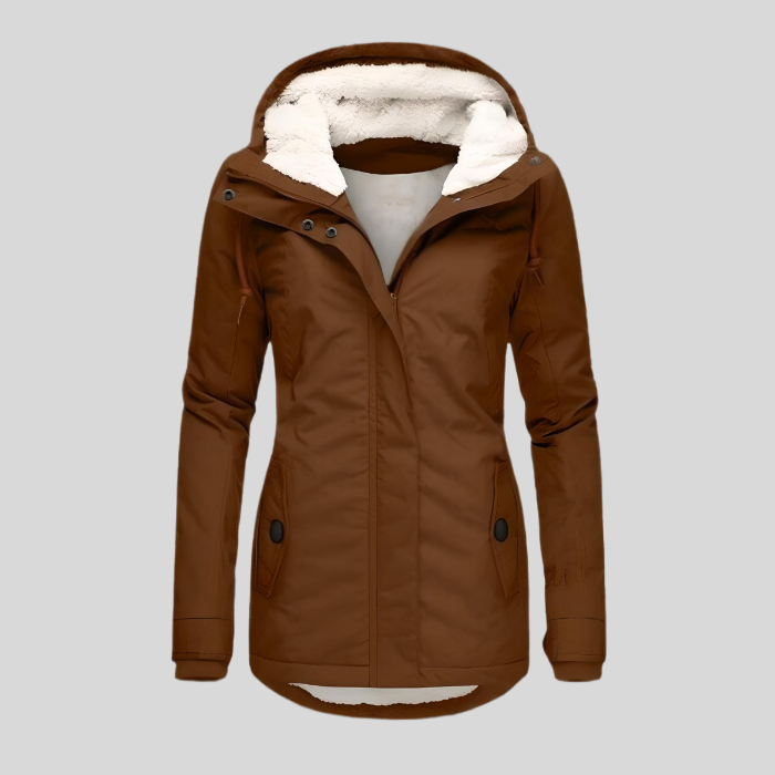 Dixie - Warme Frauen Regenjacke mit Kapuze
