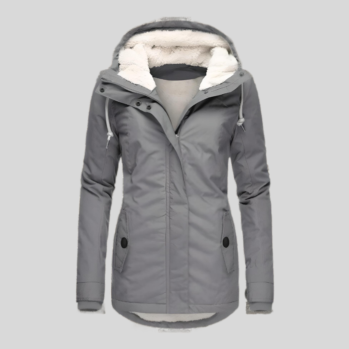 Dixie - Warme Frauen Regenjacke mit Kapuze