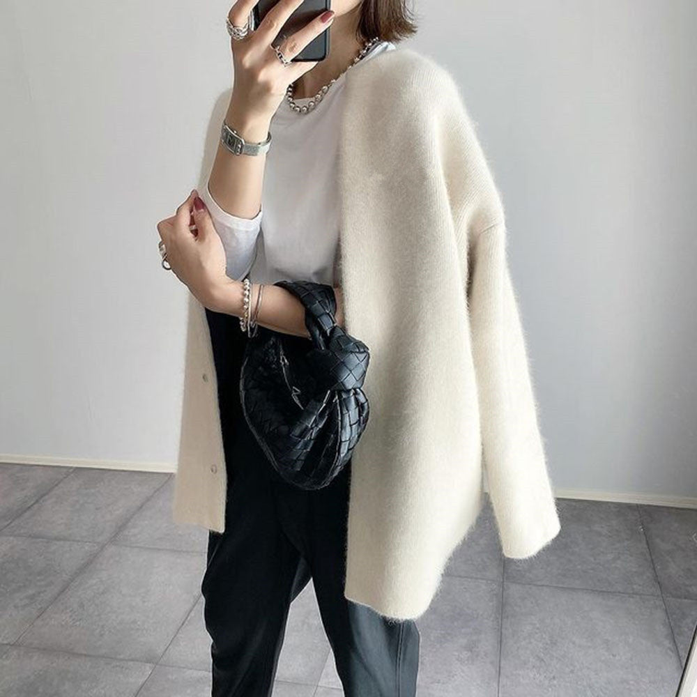 Poppy - Stylische lange Strickjacke