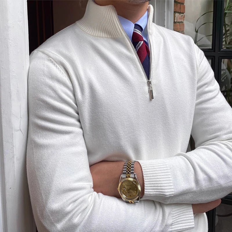 Hugo - Pullover mit halbem Reißverschluss