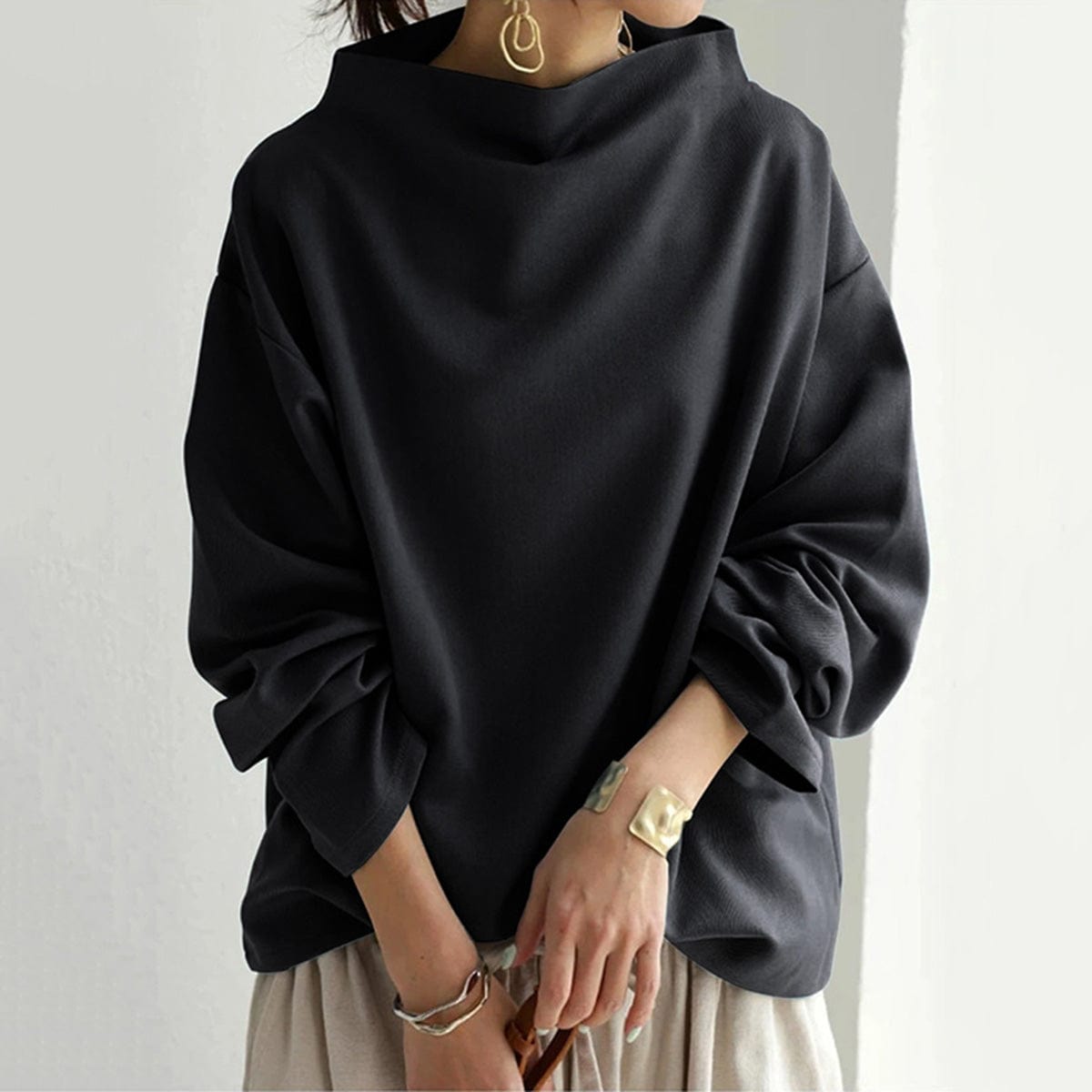 Eliana – Legere Rollkragenbluse mit eleganter Note