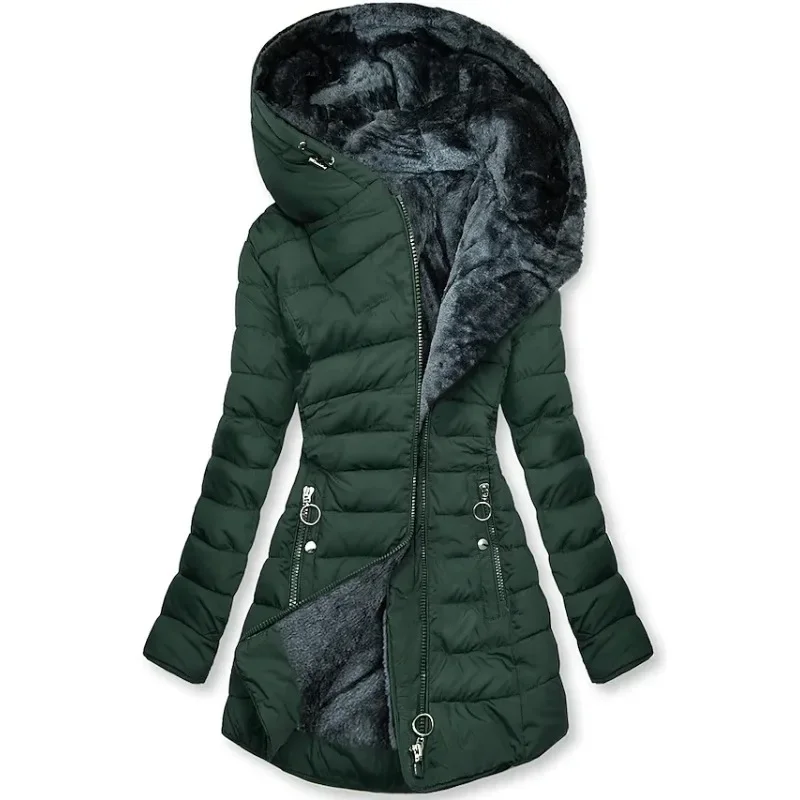 Caroline – Bequemer Mantel mit Fellinnenfutter