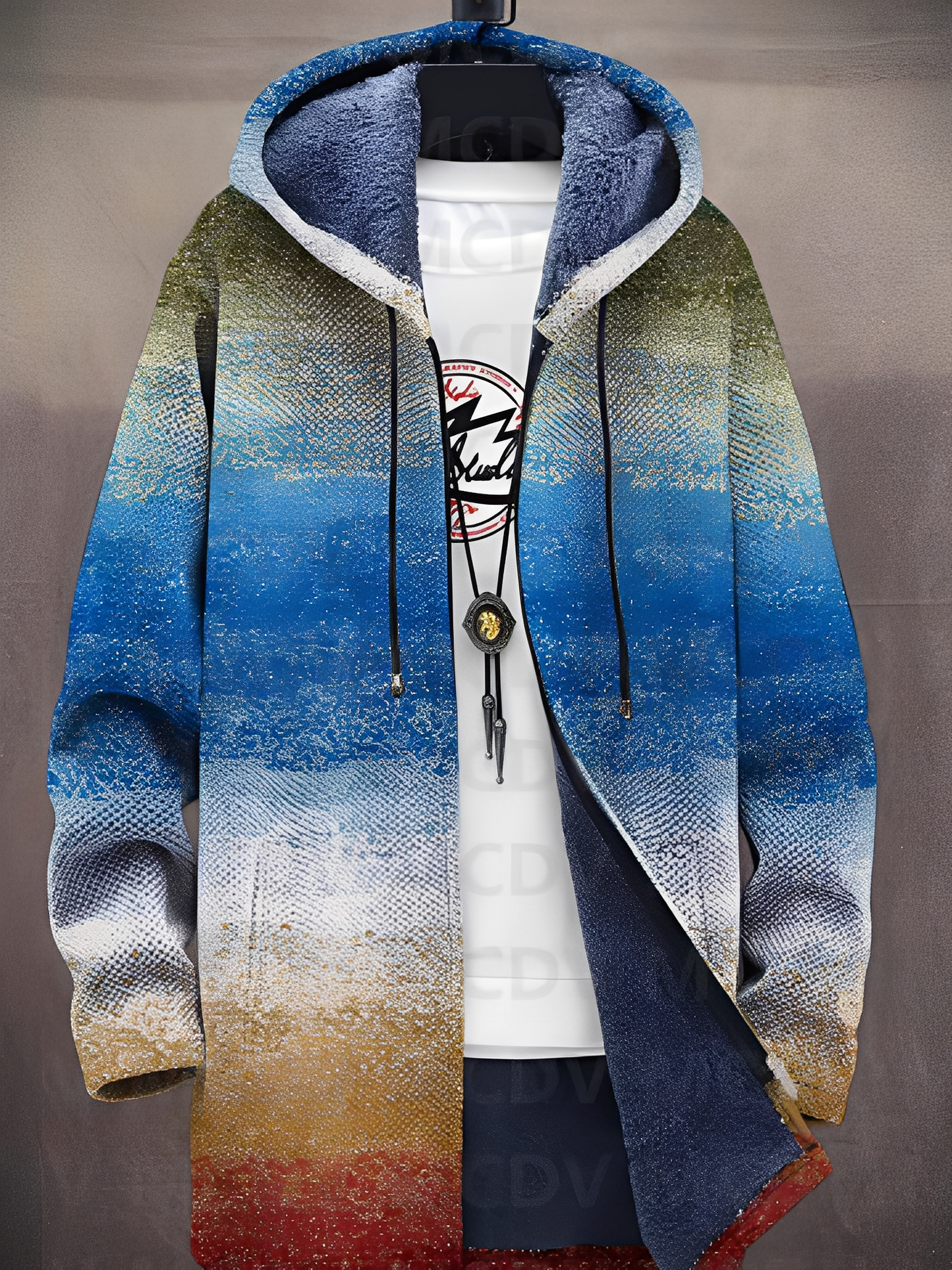 Trenton - Stylische Herrenjacke mit Kapuze und Muster