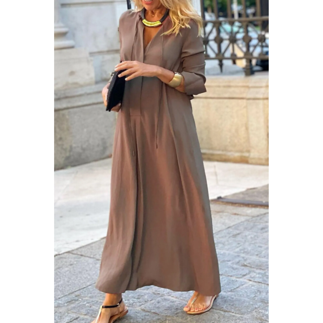 Hannalore - Damen Bequemes Maxikleid