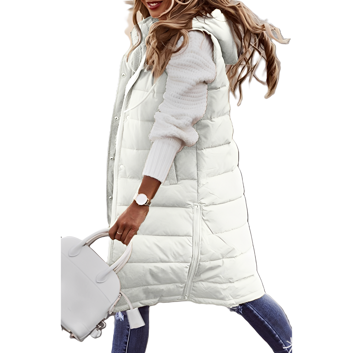 Brenna - Schicke lange Damen-Daunenjacke