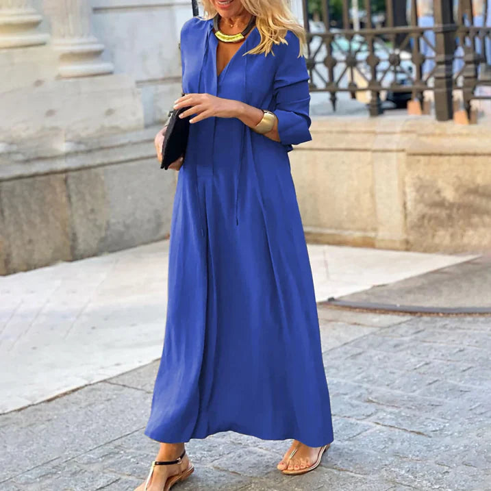 Hannalore - Damen Bequemes Maxikleid