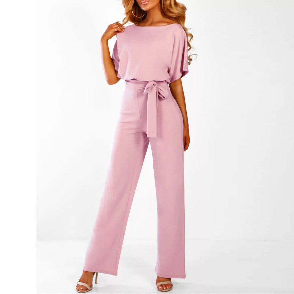 Emilia – Eleganter Damen-Jumpsuit mit Taillengürtel