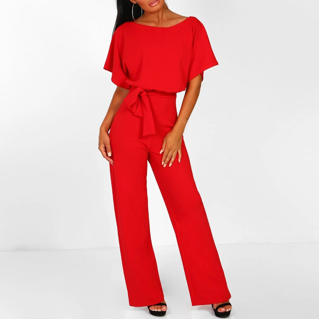 Emilia – Eleganter Damen-Jumpsuit mit Taillengürtel