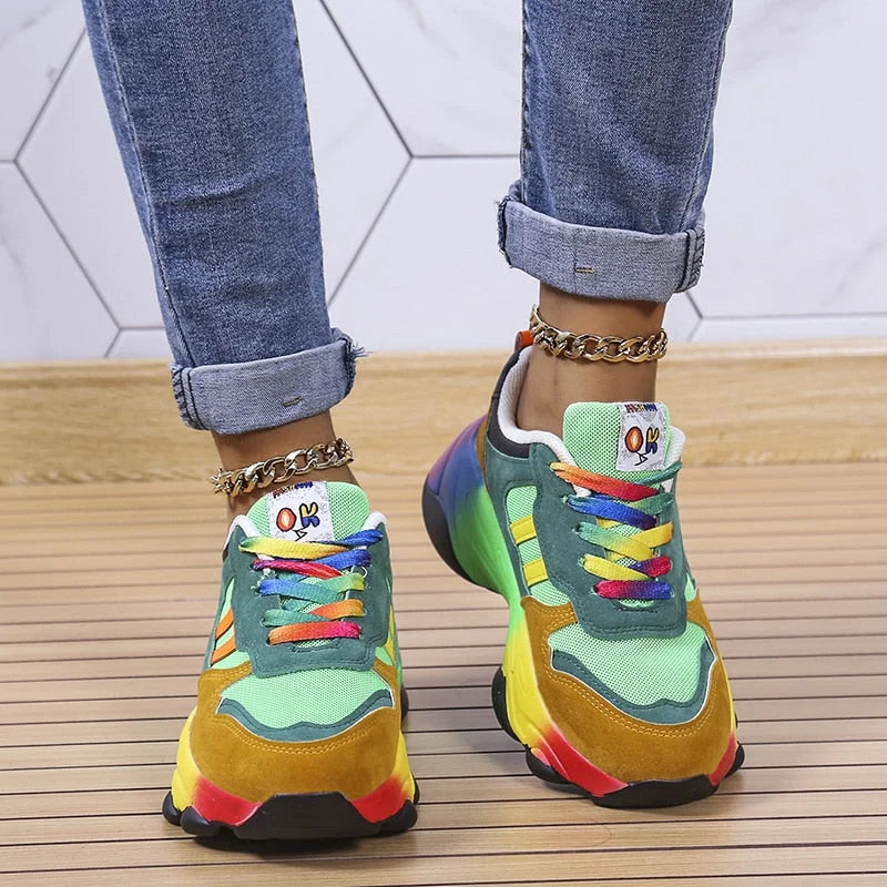 Jolie - Bunte Damenschuhe mit hoher Sohle