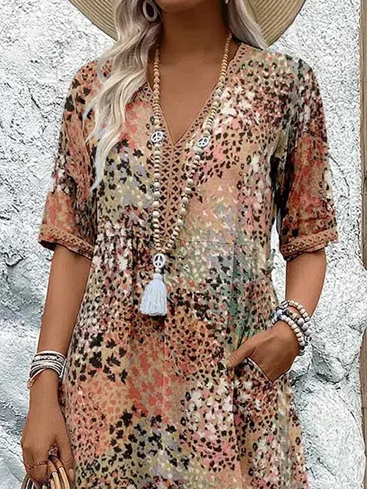 Skye - Luftiges Sommerkleid mit femininem V-Ausschnitt
