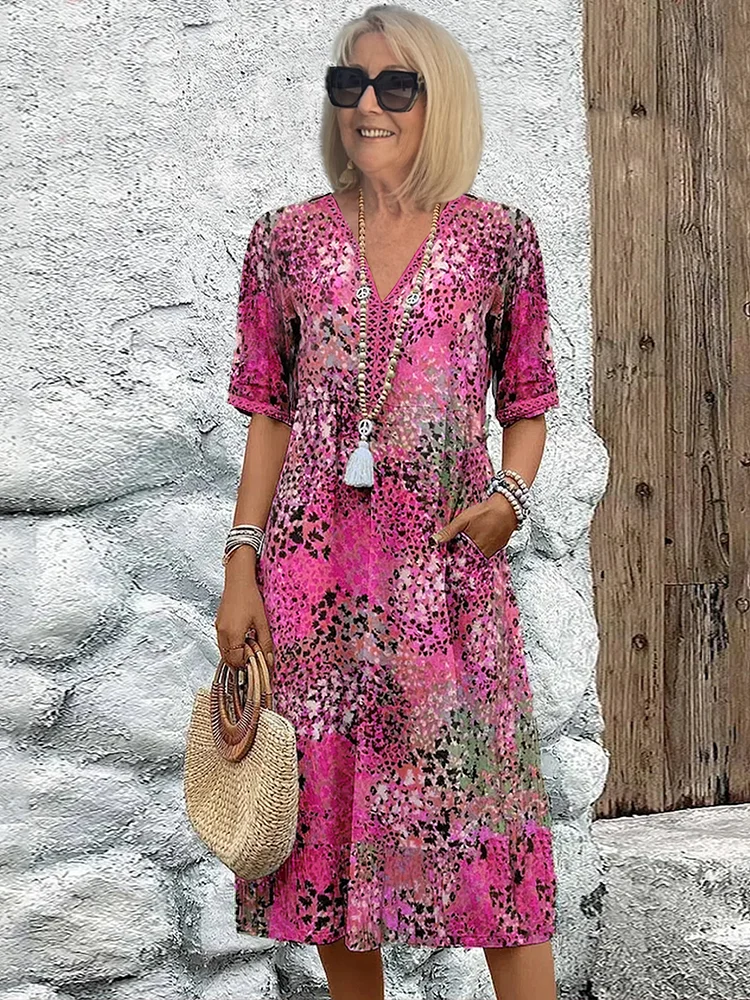 Skye - Luftiges Sommerkleid mit femininem V-Ausschnitt