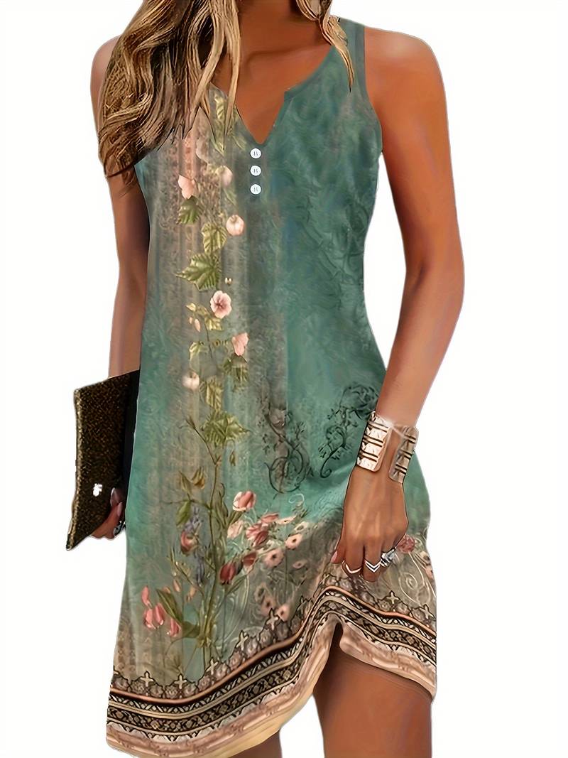Nele – Bequemes, ärmelloses Kurzes Kleid