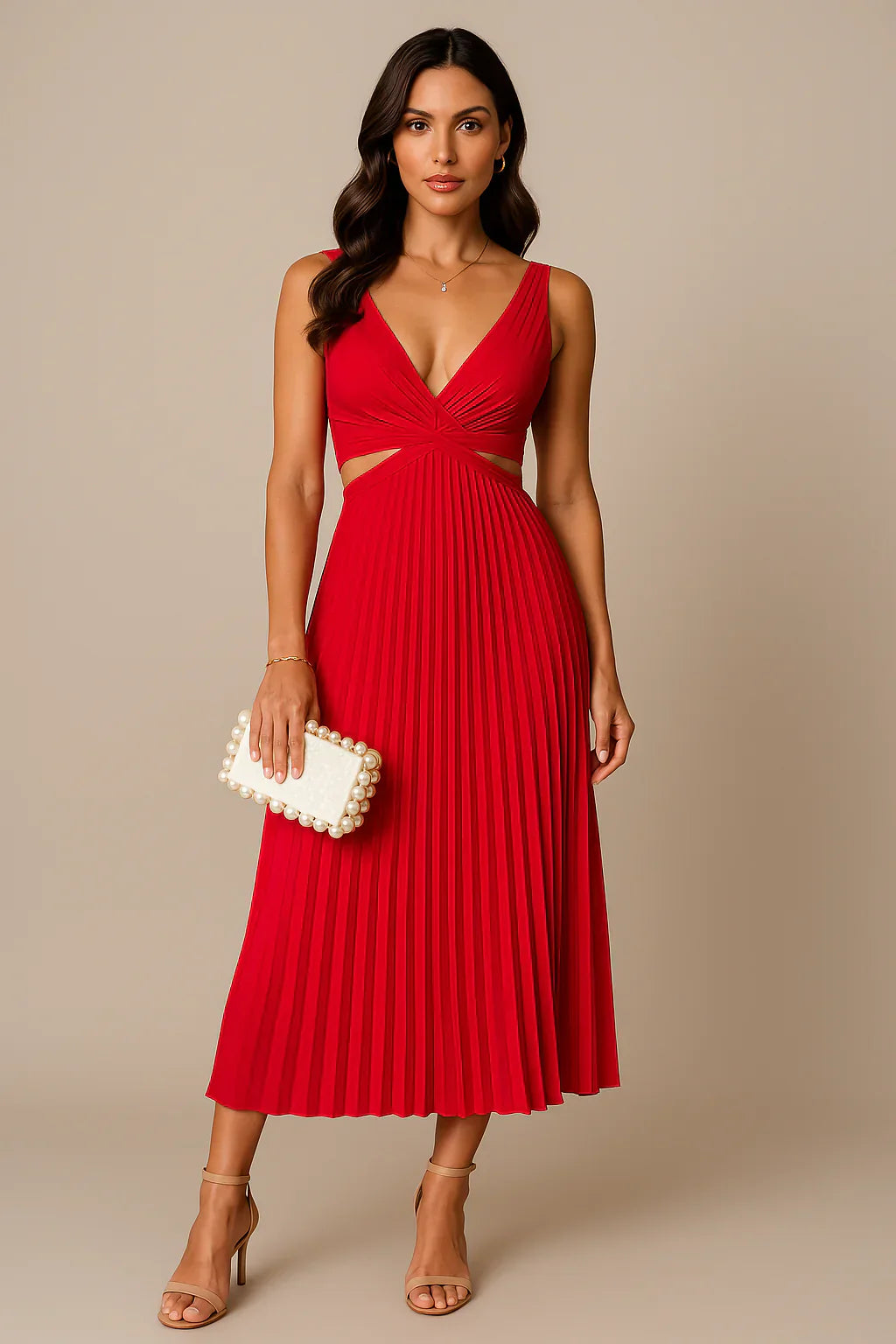 Noemi – Elegantes Abendkleid mit Falten für Damen