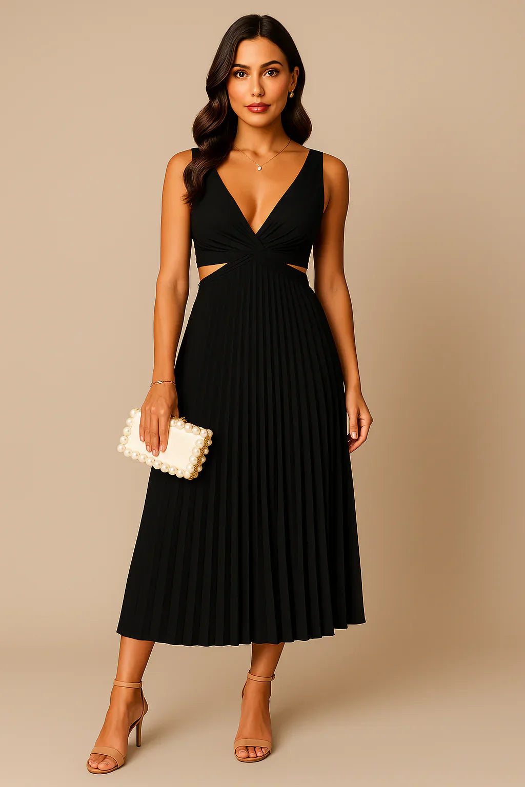 Noemi – Elegantes Abendkleid mit Falten für Damen