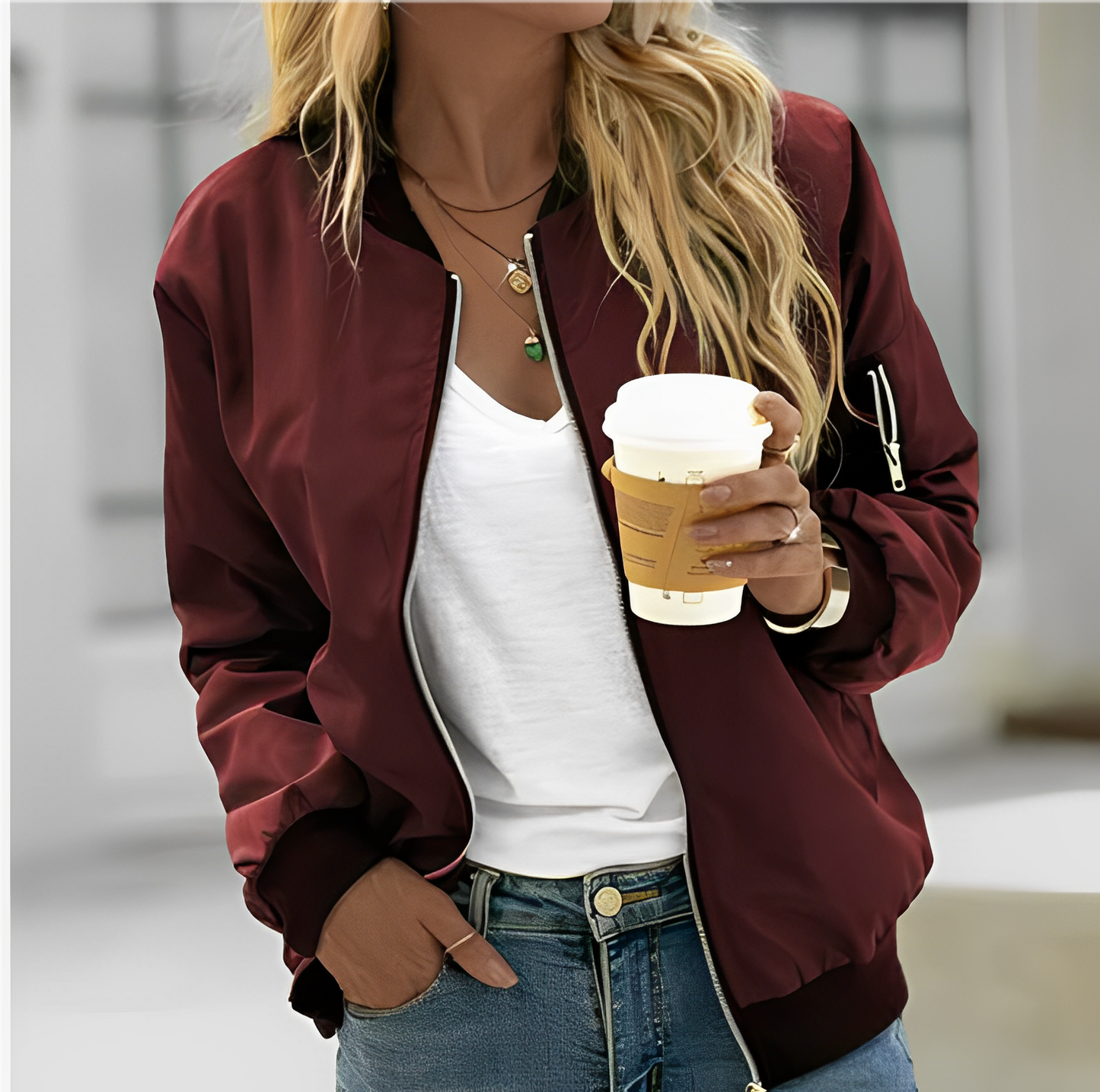 Nora – Bomberjacke mit Zipper