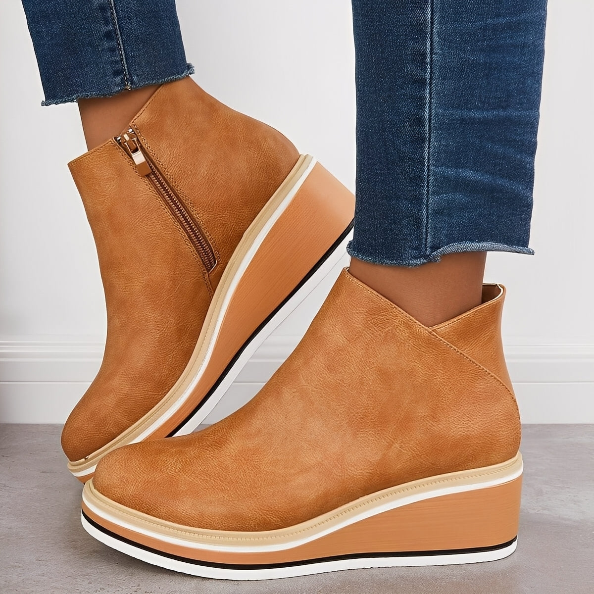 Sorrel - Bequeme Damenlederstiefel mit Zipper