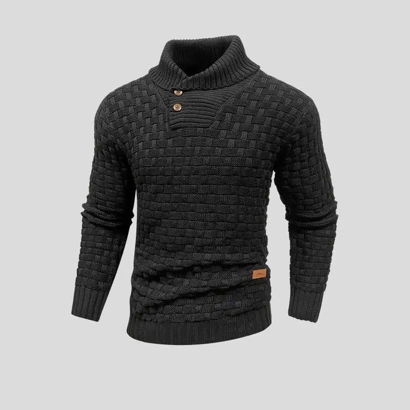 Eldon - Moderner Herrenpullover mit Knöpfen