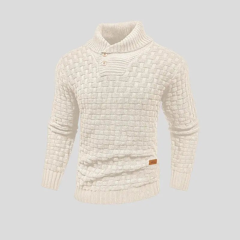 Eldon - Moderner Herrenpullover mit Knöpfen