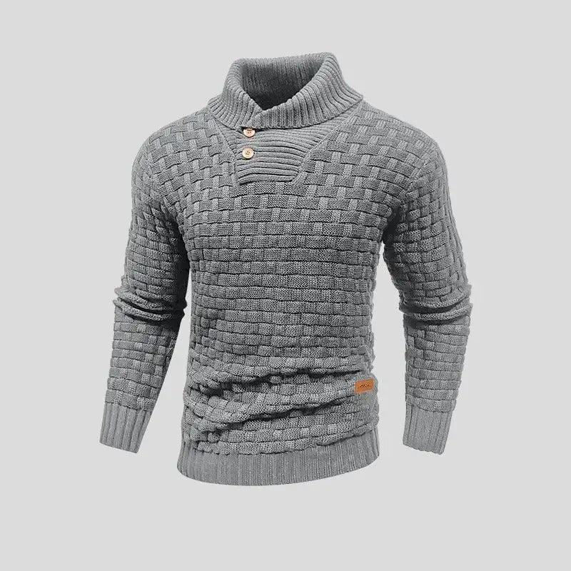 Eldon - Moderner Herrenpullover mit Knöpfen