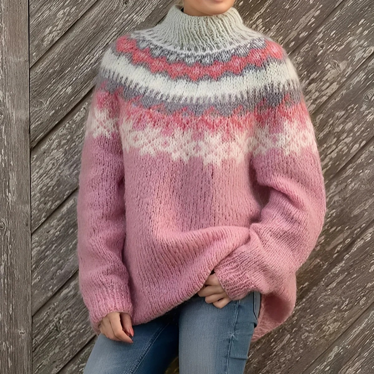 Arline - Damenpullover im Insel-Look aus Jacquard
