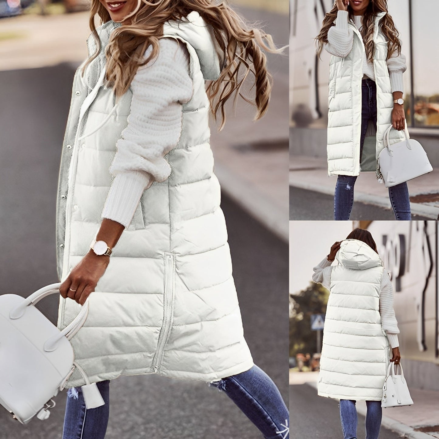 Brenna - Schicke lange Damen-Daunenjacke