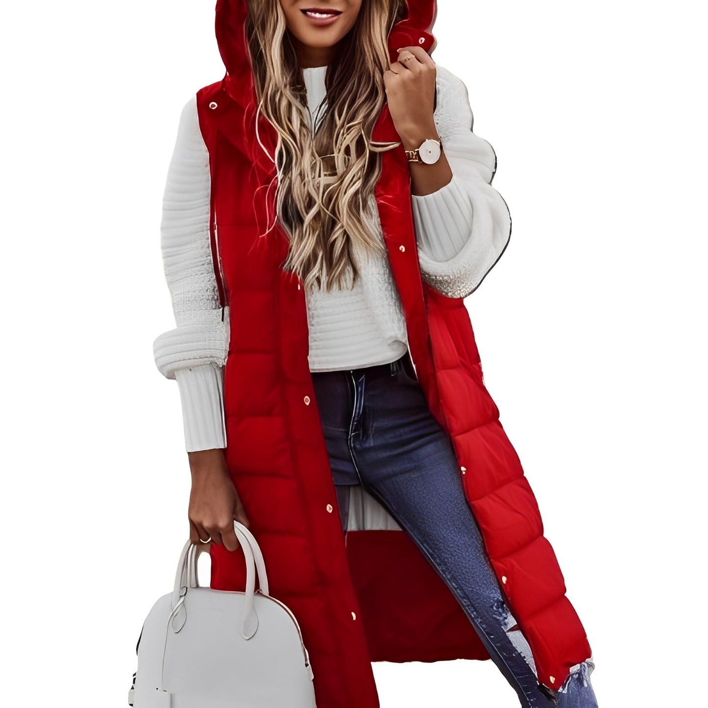 Brenna - Schicke lange Damen-Daunenjacke