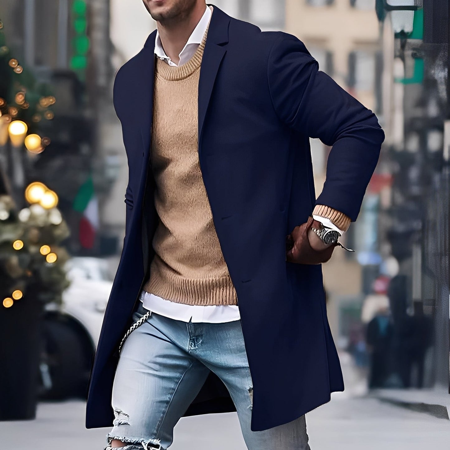 Landen - Schicker Herren-Trenchcoat mit Kragen