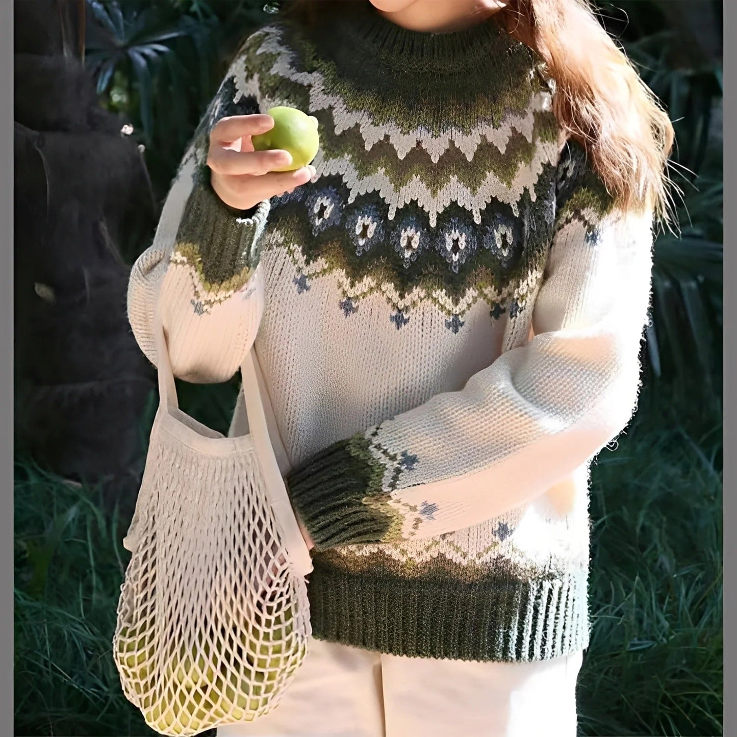 Arline - Damenpullover im Insel-Look aus Jacquard