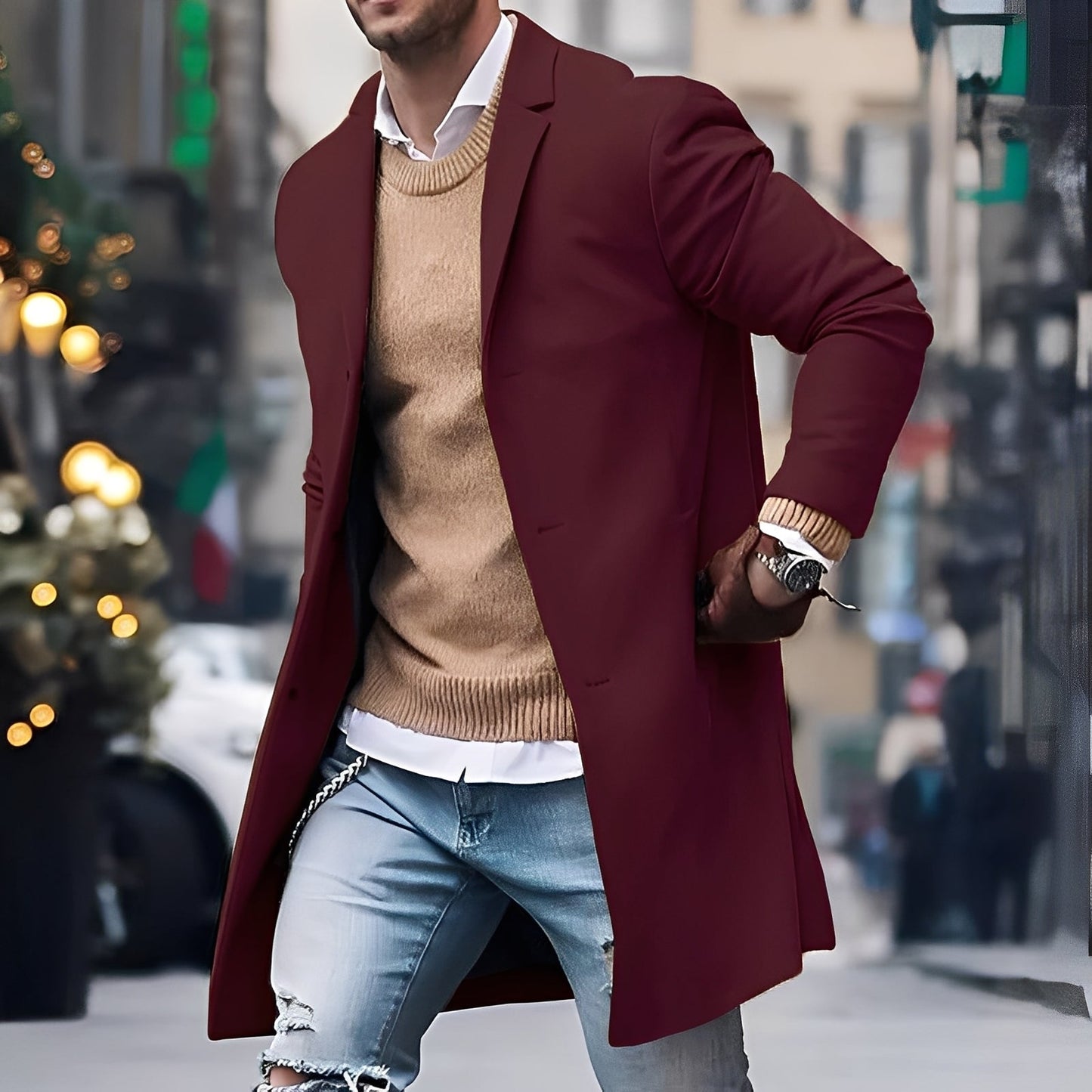 Landen - Schicker Herren-Trenchcoat mit Kragen