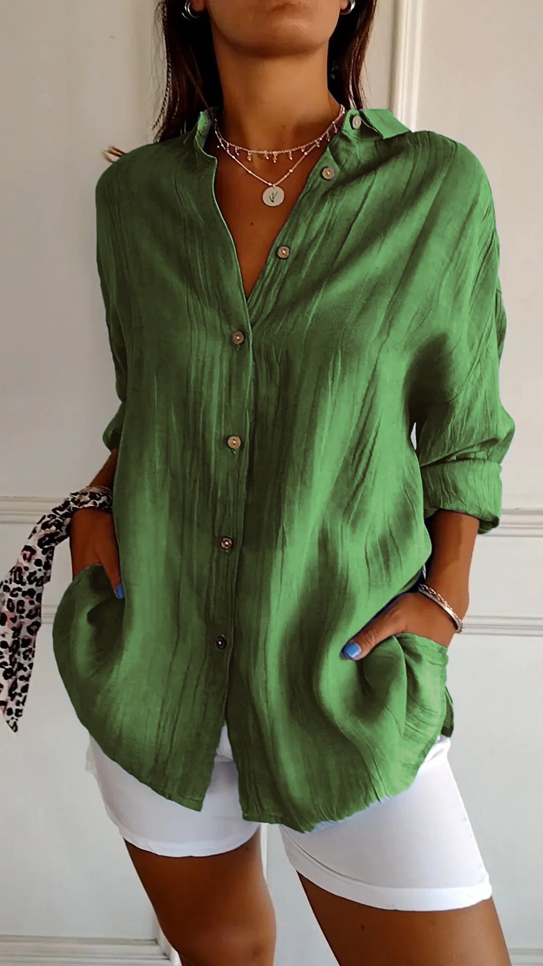Sofie – Sommerbluse für Damen mit Knöpfen