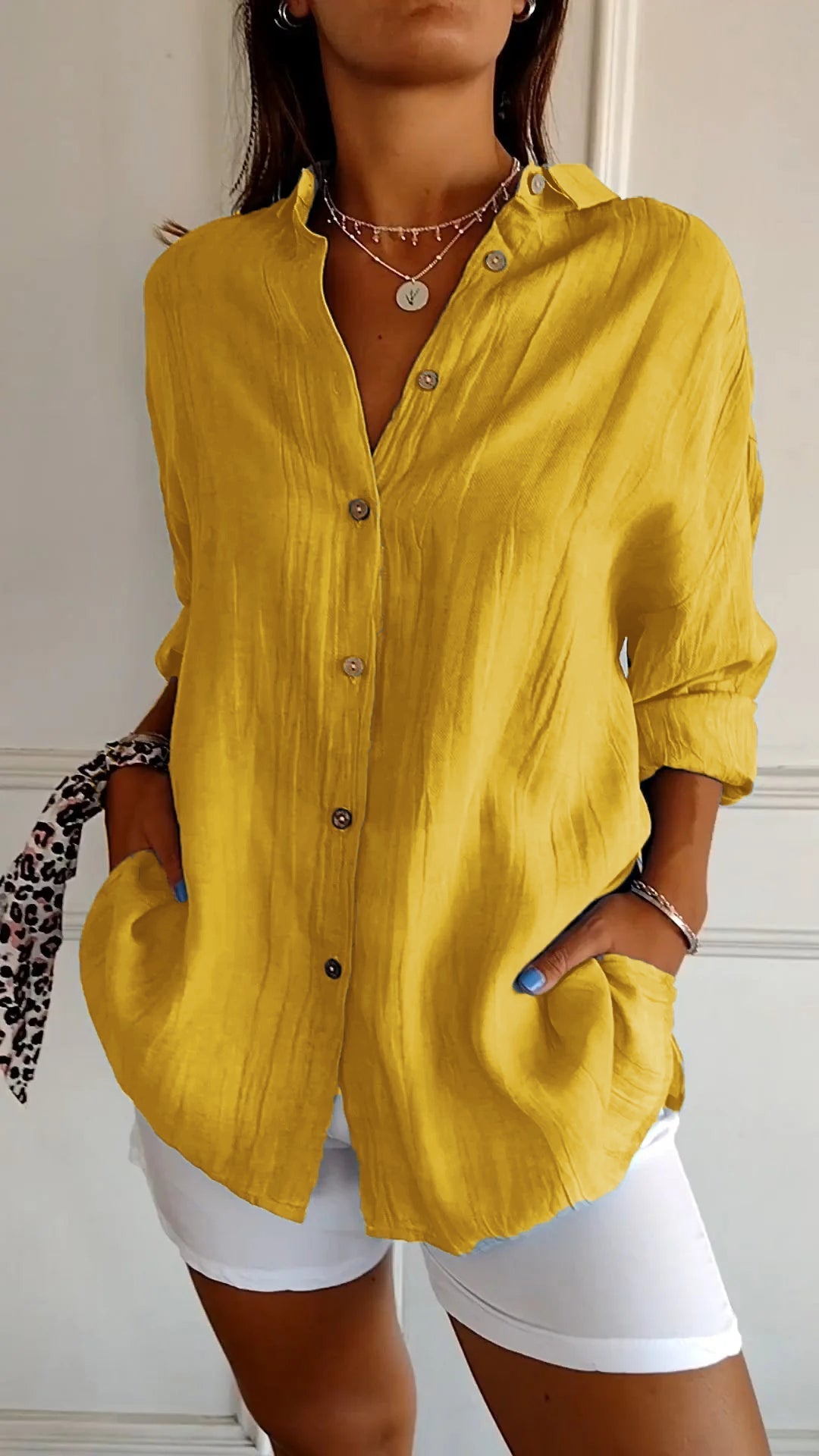 Sofie – Sommerbluse für Damen mit Knöpfen