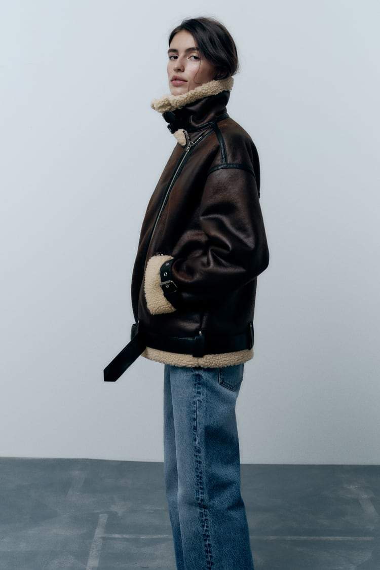 Bridget - Jacke mit Kunstlederkragen Schick