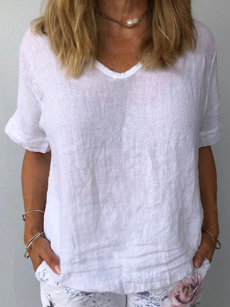 Elin – Legeres Baumwoll-Leinen Top