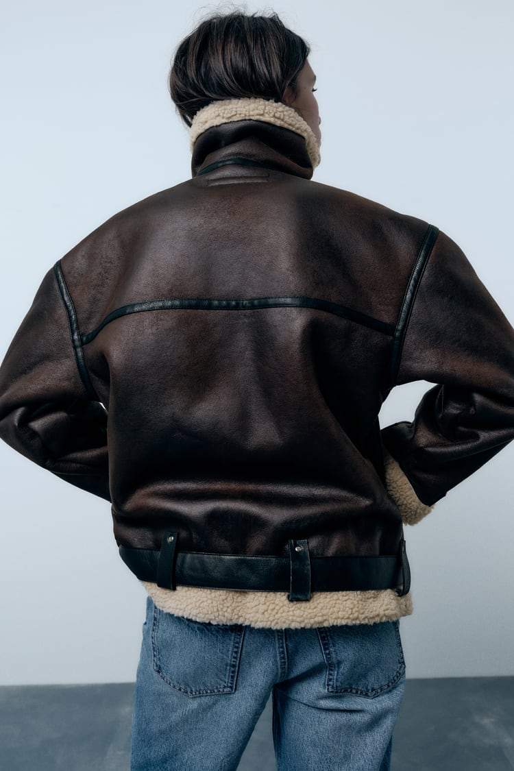 Bridget - Jacke mit Kunstlederkragen Schick