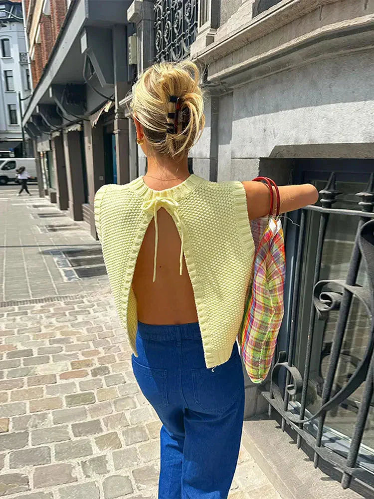 Irene – Stricktop Rückenfrei