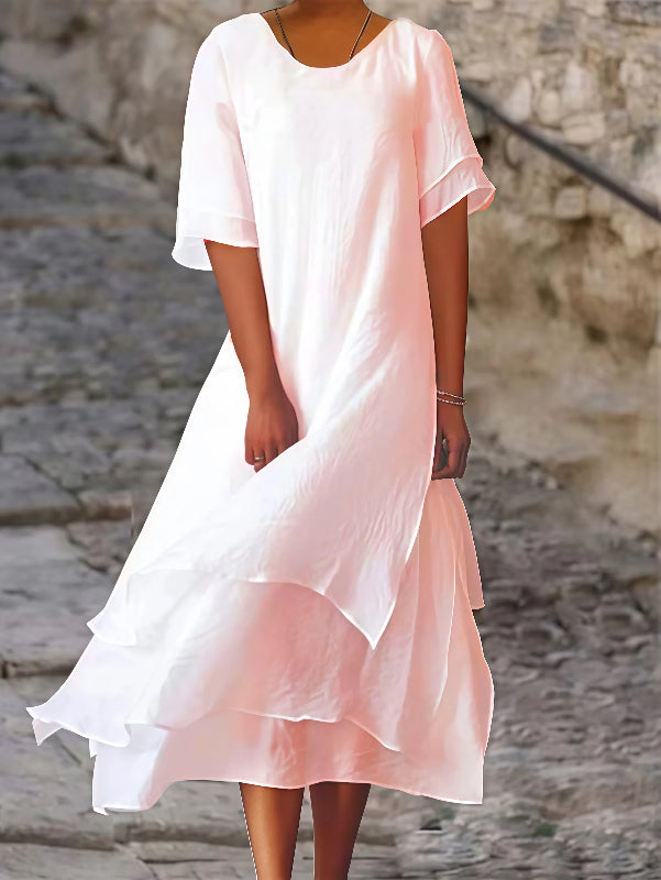 Ximena - Lockeres Kleid mit kurzen Ärmeln
