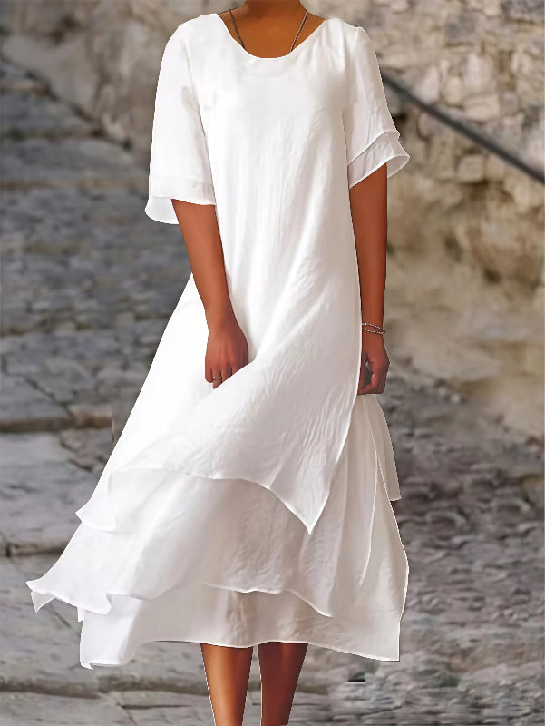 Ximena - Lockeres Kleid mit kurzen Ärmeln