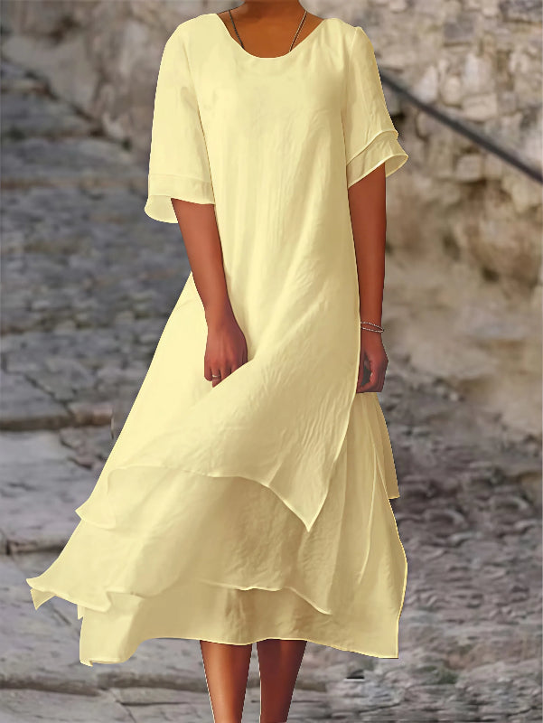 Ximena - Lockeres Kleid mit kurzen Ärmeln