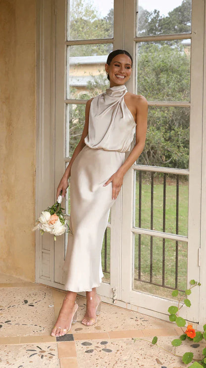 Nancy - Schimmerndes, langes Kleid für Damen