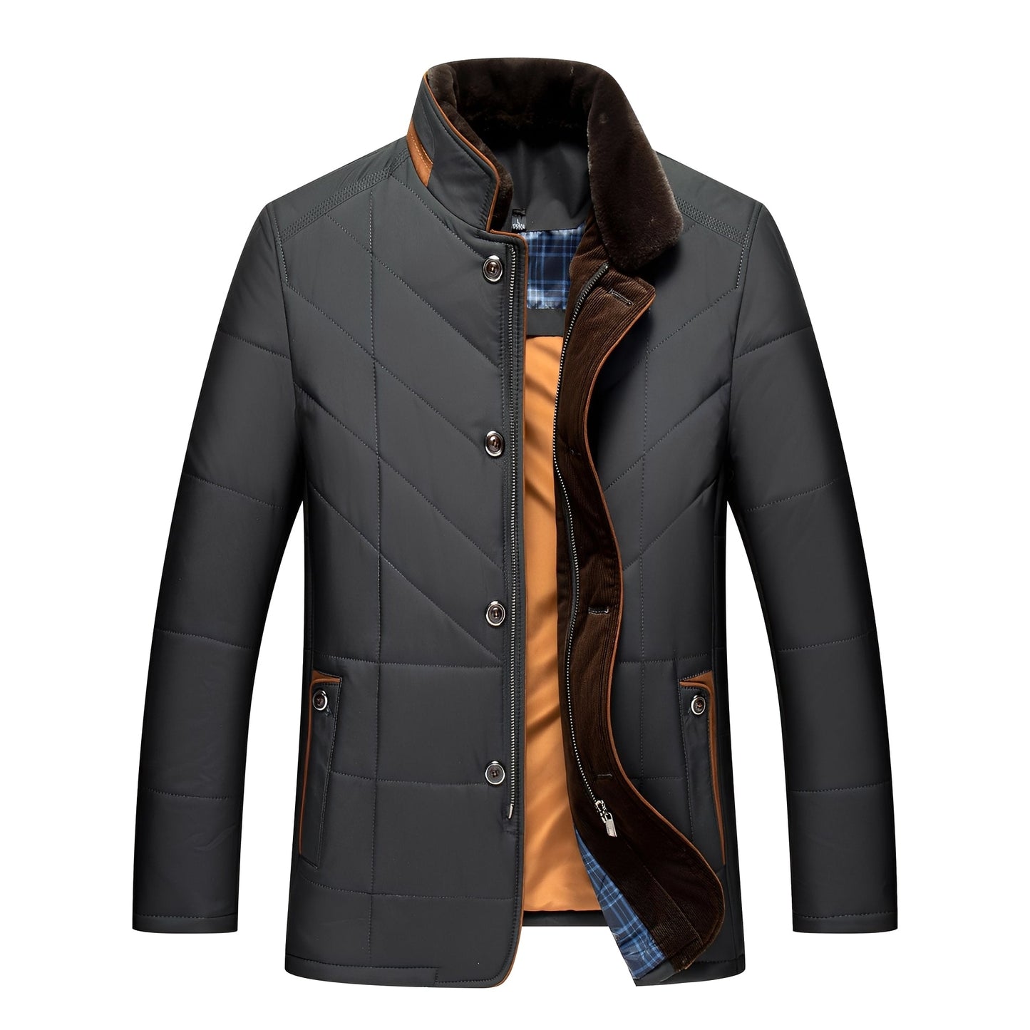Rodney – Modische, warme Herrenjacke mit Knöpfen