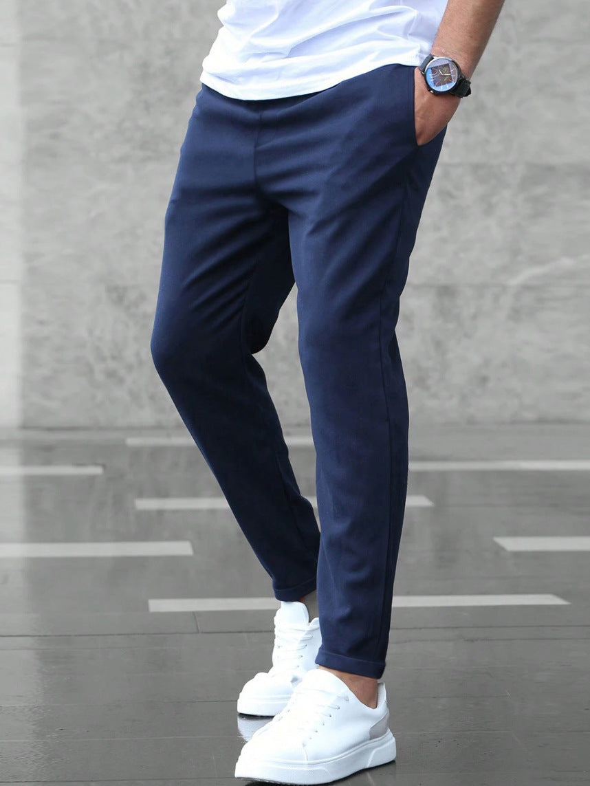 Allan - Bequeme Stretchhose für Herren mit Bindeband, schlanke Passform