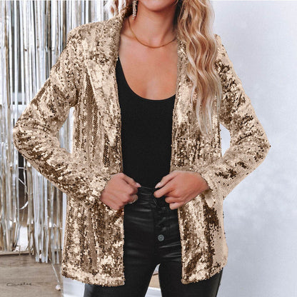 Miranda - Glänzender Damen-Pailletten-Blazer