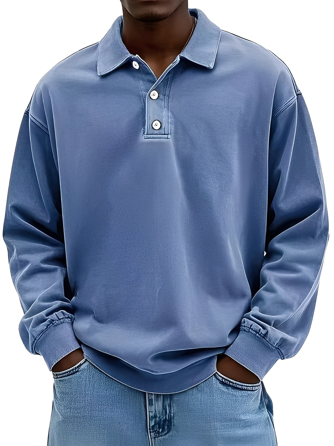 Clayton - Klassisches langärmeliges Herren-Poloshirt