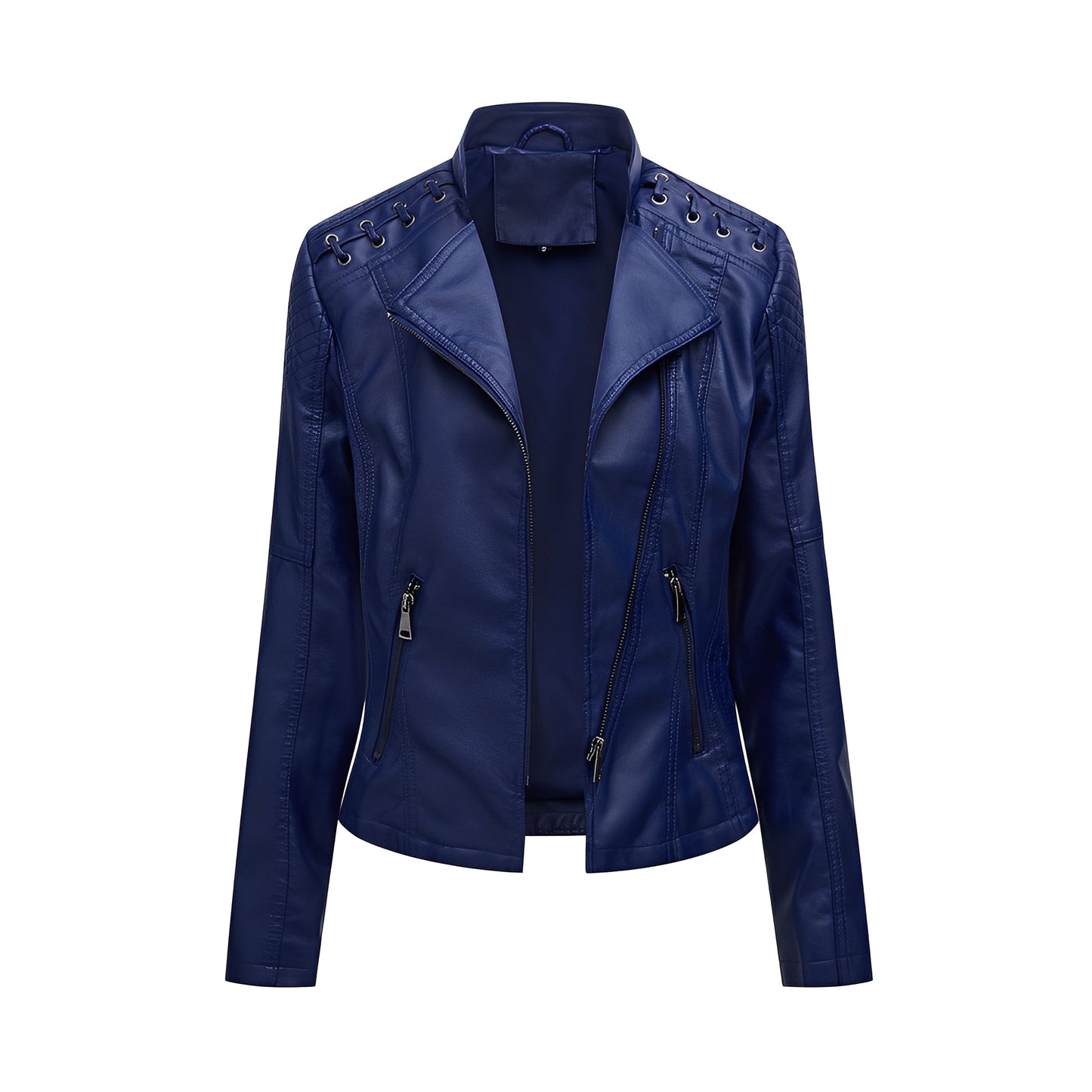 Narelle - Stilvolle, schmal geschnittene kurze Damenlederjacke