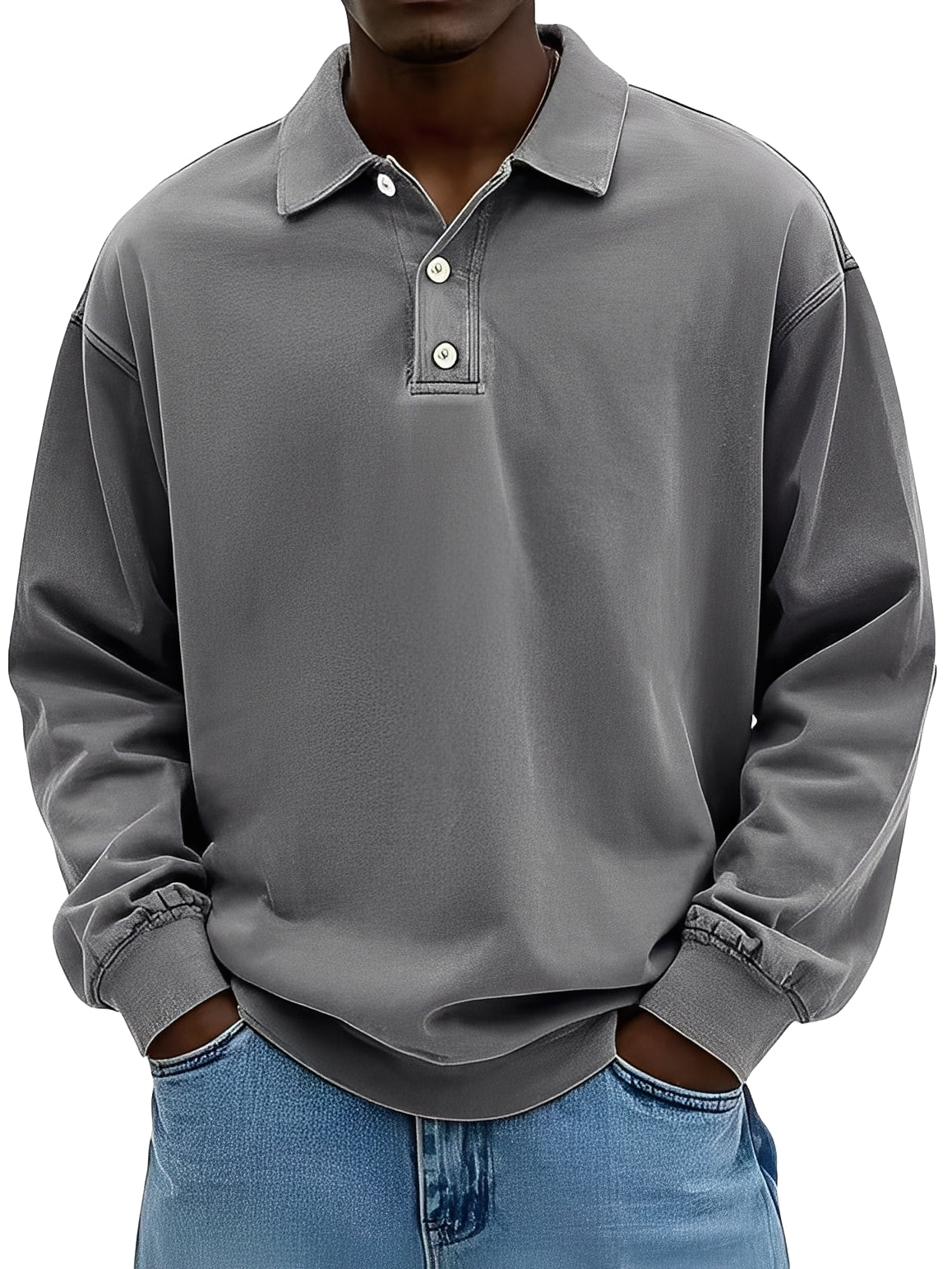Clayton - Klassisches langärmeliges Herren-Poloshirt