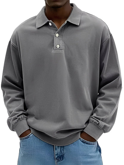 Clayton - Klassisches langärmeliges Herren-Poloshirt